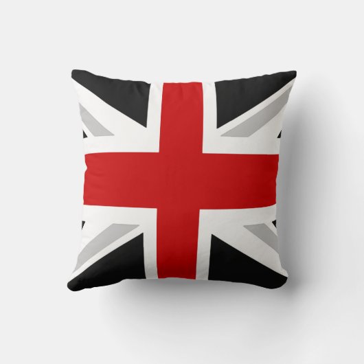 イギリス国旗の装飾用クッション黒赤 クッション (裏面)