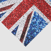 イギリス国旗の赤い青の白いきらめきグリッター 薄葉紙 (詳細)