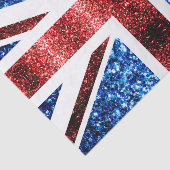 イギリス国旗の赤と青のキラキラのグリッター 薄葉紙 (詳細)