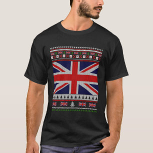 イギリス国旗の醜いセーターのジャンパー Tシャツ