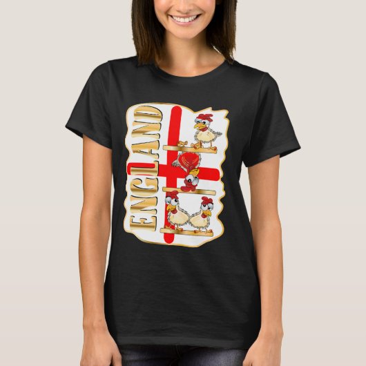 イギリス国旗の鶏肉 Tシャツ (正面)