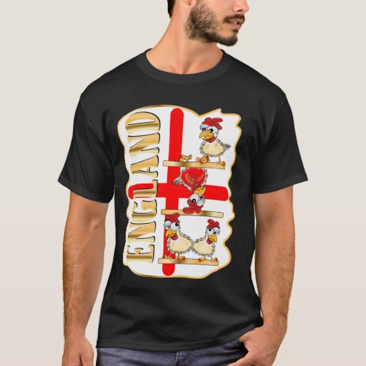イギリス国旗の鶏肉 Tシャツ (正面)