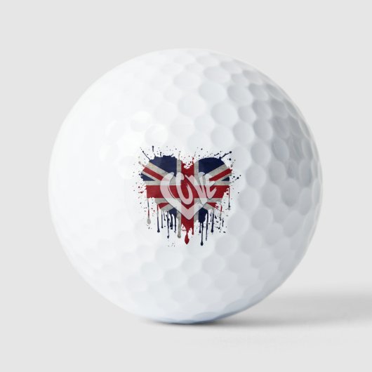イギリス国旗を愛す ゴルフボール (正面)
