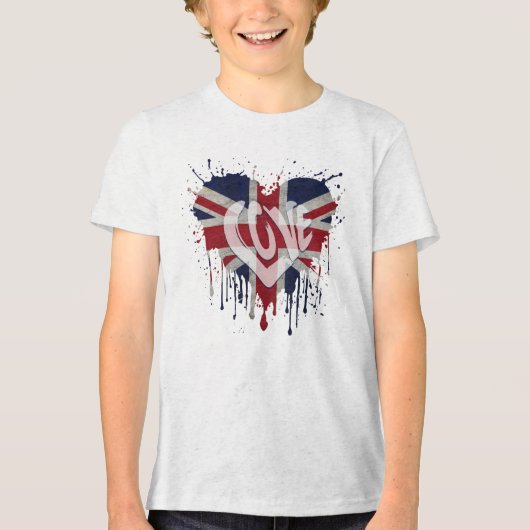 イギリス国旗を愛す トライブレンドＴシャツ (正面)