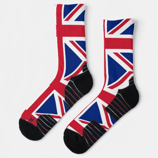 イギリス国旗を持つアスレチック統一された乗員靴下 ソックス (左)