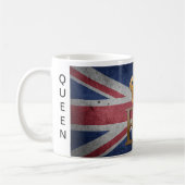 イギリス国旗を持つエリザベス女王II ER MUG コーヒーマグカップ (左)