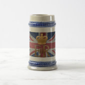 イギリス国旗を持つエリザベス女王II ER MUG ビールジョッキ (中央)