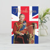 イギリス国旗を持つチャールズ3世 サンキューカード (スタンド正面)