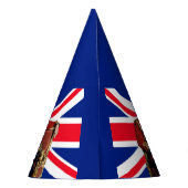 イギリス国旗を持つチャールズ3世 パーティーハット (裏面)