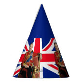 イギリス国旗を持つチャールズ3世 パーティーハット (左)