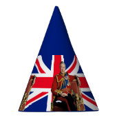 イギリス国旗を持つチャールズ3世 パーティーハット (右)