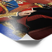 イギリス国旗を持つチャールズ3世 フォトプリント            (角)