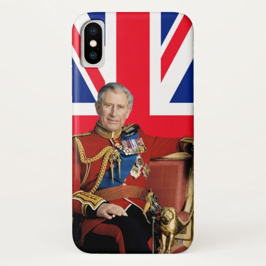 イギリス国旗を持つチャールズ3世 Case-Mate iPhoneケース (裏面)