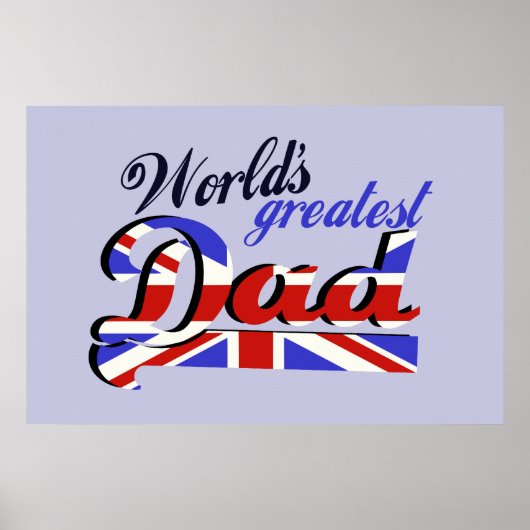 イギリス国旗を持つパパ最大の国 ポスター (正面)
