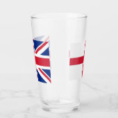 イギリス国旗を持つ愛国的なガラス杯 タンブラーグラス (右)