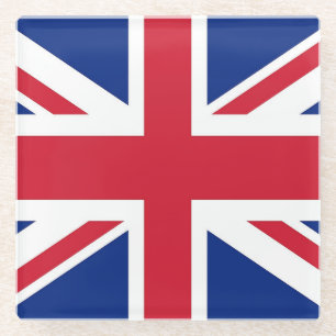 イギリス国旗を掲げたガラス統一されたコースター ガラスコースター