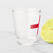 イギリス国旗を掲げた愛国的なショットグラス ショットグラス (左)