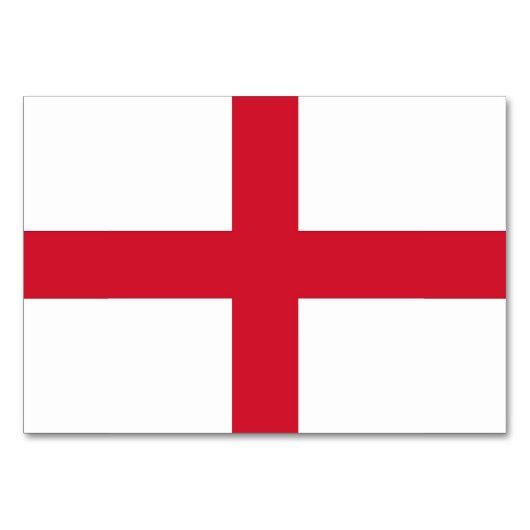 イギリス国旗を掲げた愛国的なテーブルカード テーブルナンバー (正面)