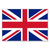 イギリス国旗を掲げた愛国的なテー統一されたブル テーブルナンバー (正面)