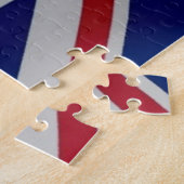 イギリス国旗を統一されたなびく王国 – ジグソーパズル (側面)