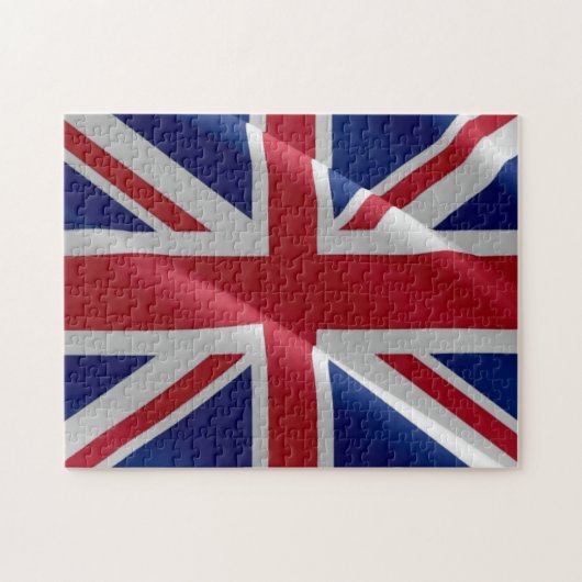 イギリス国旗を統一されたなびく王国 – ジグソーパズル (横)