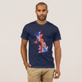 イギリス国旗カラーマップTシャツ Tシャツ (正面フル)