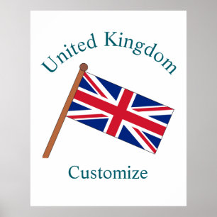 イギリス国旗サンダーカーブ ポスター