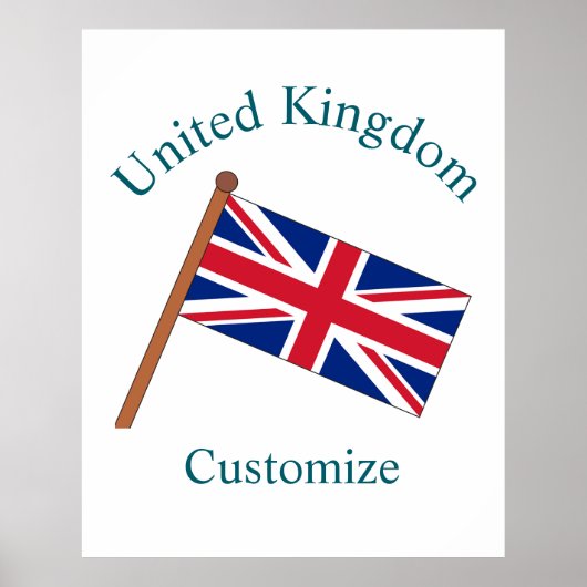 イギリス国旗サンダーカーブ ポスター (正面)