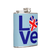 イギリス国旗ハート英国を愛してる フラスク (右)