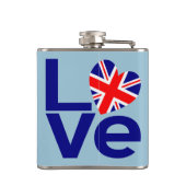 イギリス国旗ハート英国を愛してる フラスク (裏面)