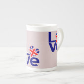 イギリス国旗ハート英国を愛してる ボーンチャイナマグカップ (正面右)