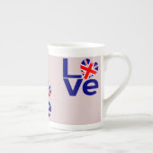 イギリス国旗ハート英国を愛してる ボーンチャイナマグカップ (右)