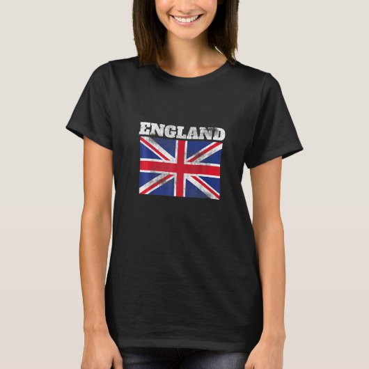 イギリス国旗プライド男性へ女性青年アイディア Tシャツ (正面)