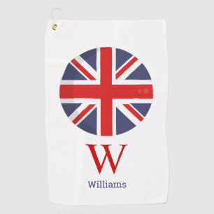 イギリス国旗モノグラム ゴルフタオル