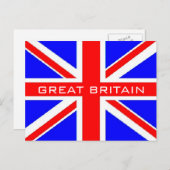 イギリス国旗ユニオン・ジャック国旗の葉書 ポストカード (正面/裏面)