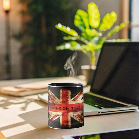 イギリス国旗ロンドン旅行休暇4名 マグカップ