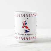 イギリス国旗入り地図デザイン - お土産 コーヒーマグカップ (中央)