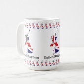 イギリス国旗入り地図デザイン - お土産 コーヒーマグカップ (正面左)