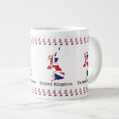 イギリス国旗入り地図デザイン - お土産 ジャンボコーヒーマグカップ (正面右)