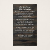 イギリス国旗悔やみや弔慰葬儀記念祈りの言葉カード (裏面)