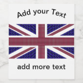 イギリス国旗素晴らし、イギリス独立記念日 ワインラベル (シングルラベル)