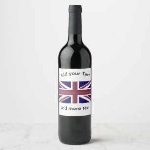 イギリス国旗素晴らし、イギリス独立記念日 ワインラベル