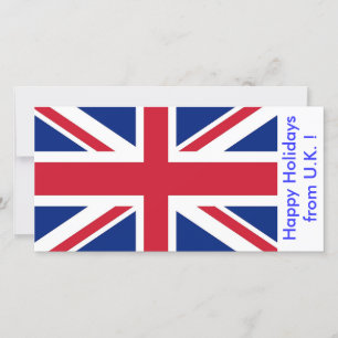 イギリス国旗、イギリスからのハッピーホリデー シーズンカード