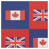 イギリス国旗、カナダ赤紺の国旗 ファブリック (クローズアップ)