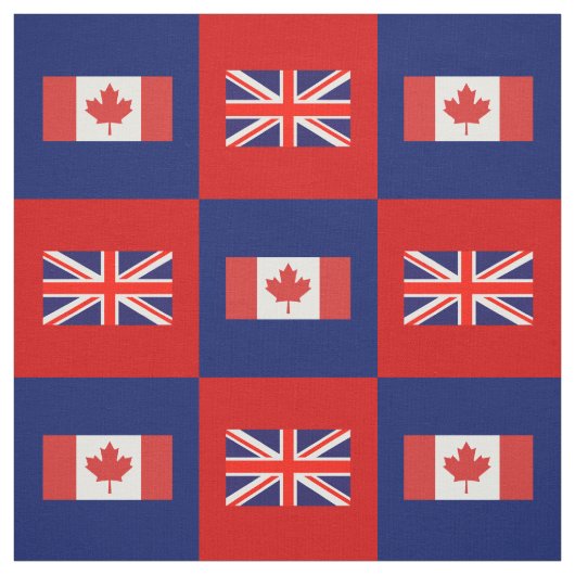 イギリス国旗、カナダ赤紺の国旗 ファブリック (見本)