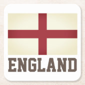 イギリス国旗 スクエアペーパーコースター (正面)