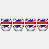 イギリス国旗 ステムなしワイングラス (左)