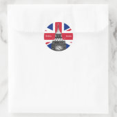 イギリス国旗&ビッグベン – ロンドン,英国/スポーツファン ラウンドシール (バッグ)
