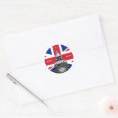 イギリス国旗&ビッグベン – ロンドン,英国/スポーツファン ラウンドシール (封筒)