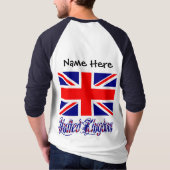 イギリス国旗 ブラック 個人名入れ Tシャツ (裏面)